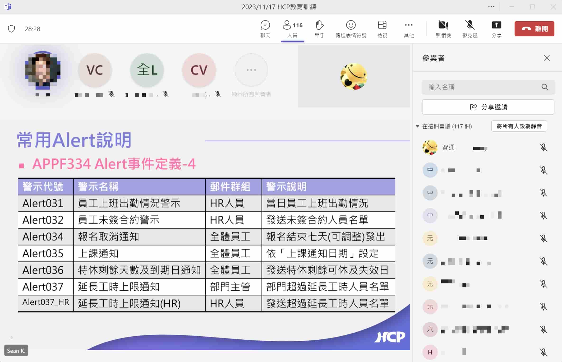 HCP 內建 Alert 警示功能